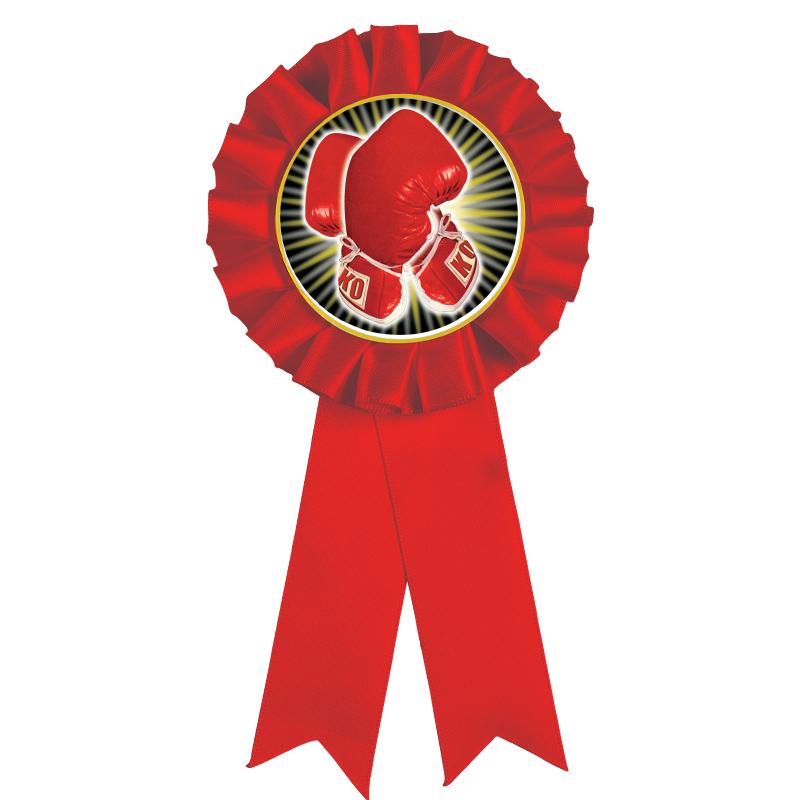 RED MYLAR ROSETTES