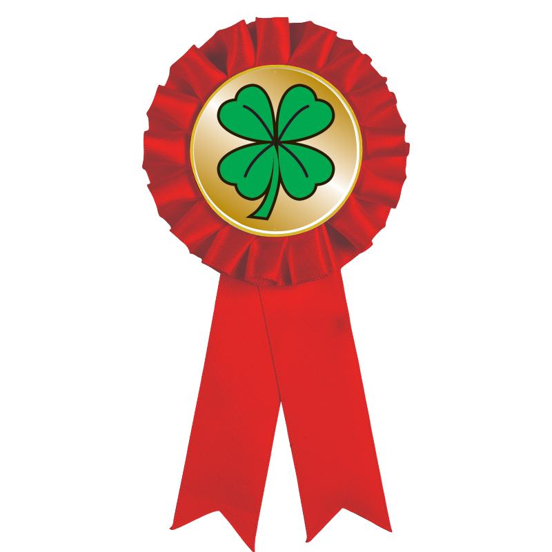 RED MYLAR ROSETTES