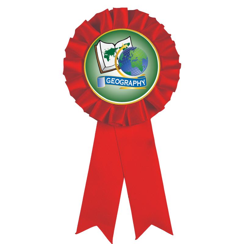 RED MYLAR ROSETTES