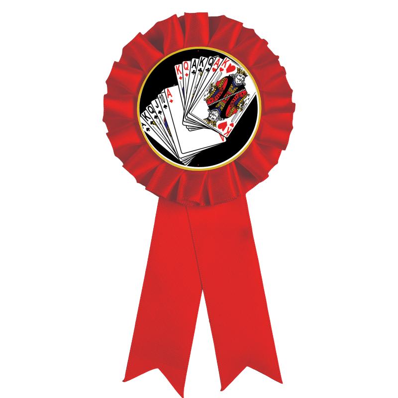 RED MYLAR ROSETTES