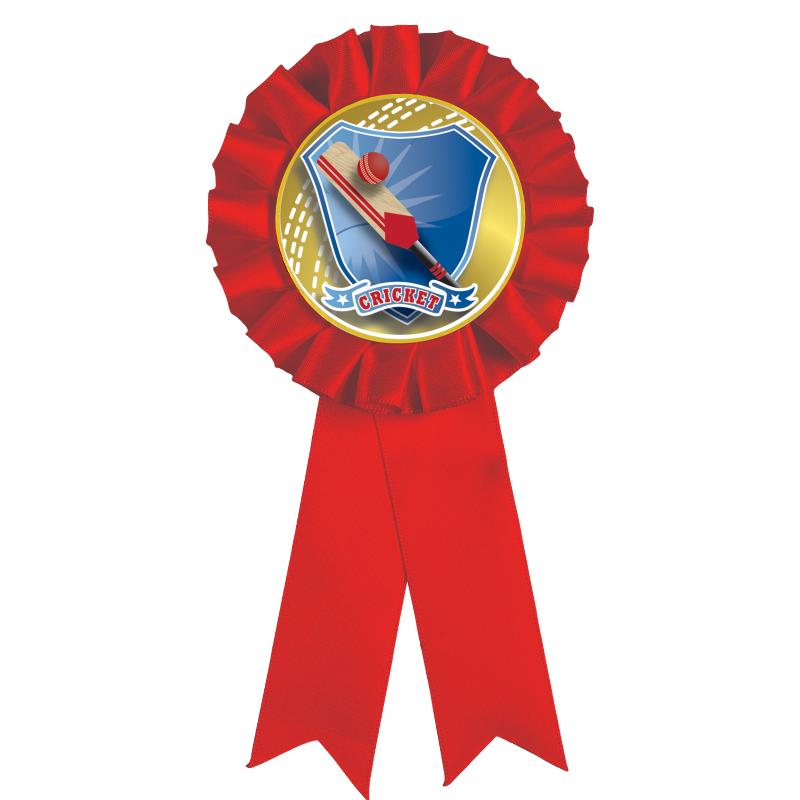 RED MYLAR ROSETTES