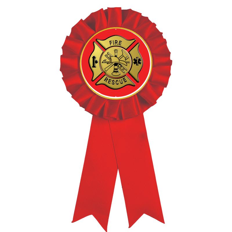 RED MYLAR ROSETTES