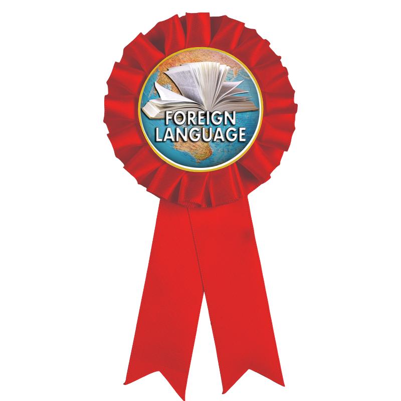 RED MYLAR ROSETTES