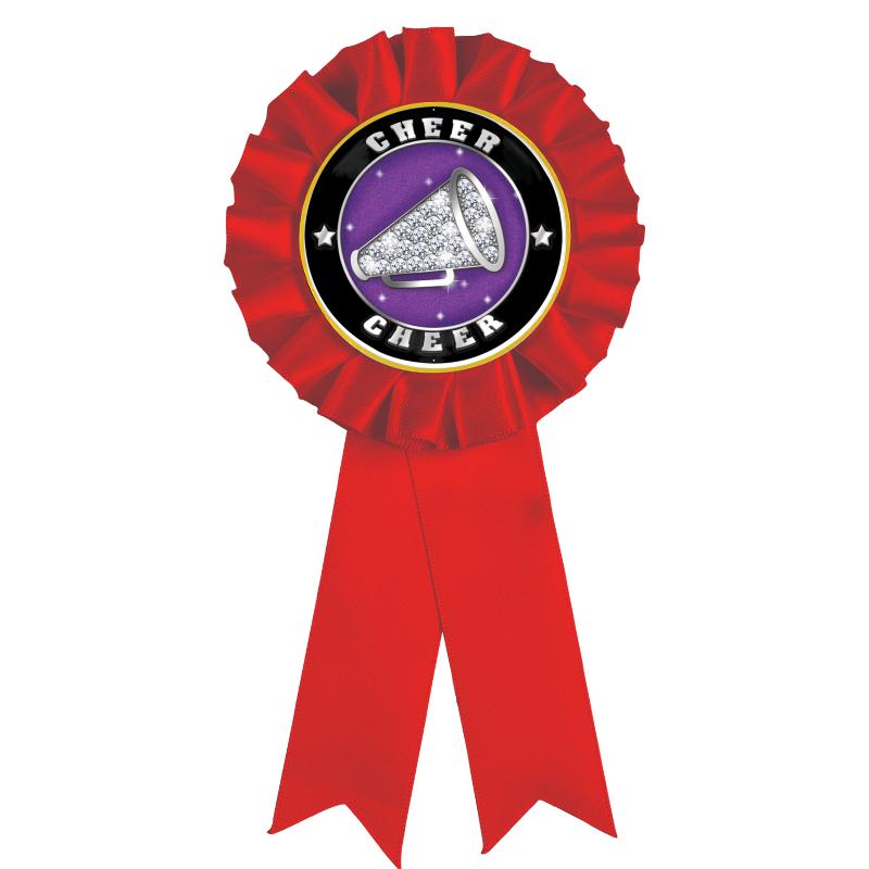RED MYLAR ROSETTES