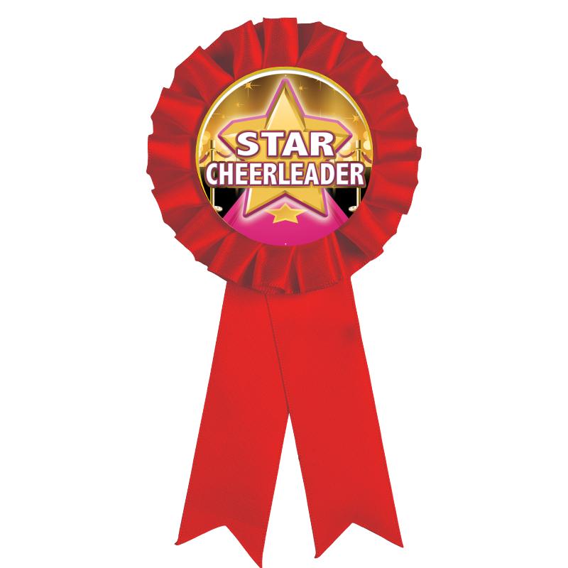 RED MYLAR ROSETTES