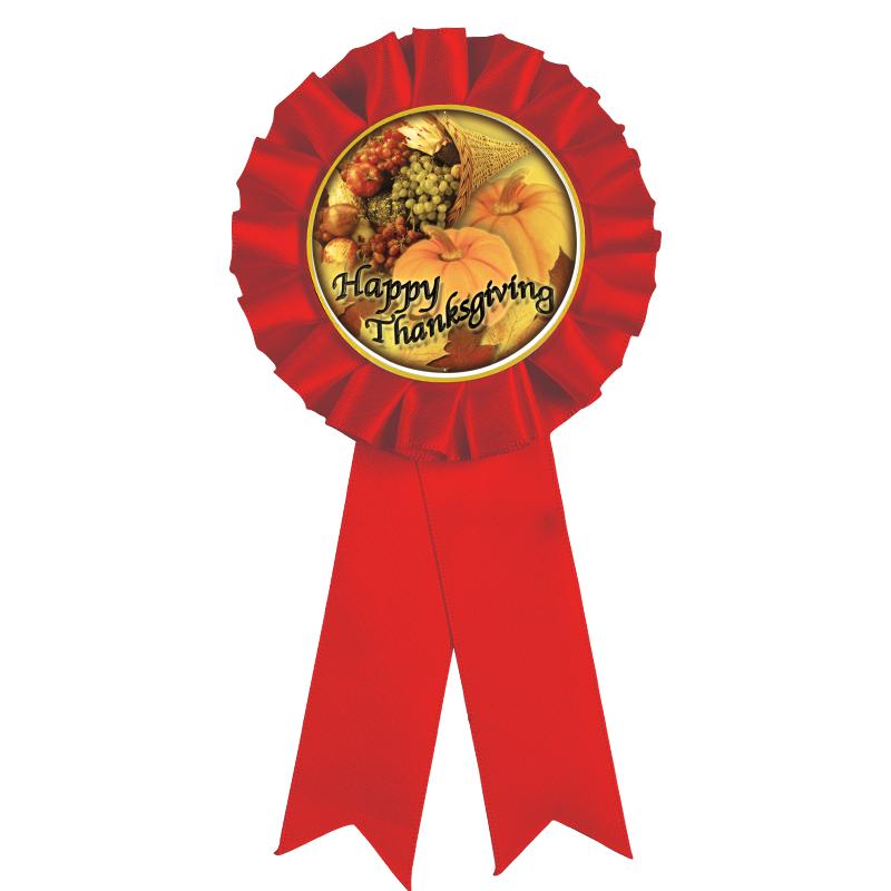 RED MYLAR ROSETTES