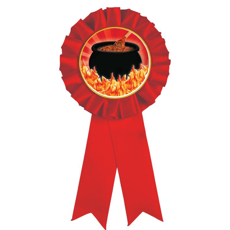 RED MYLAR ROSETTES