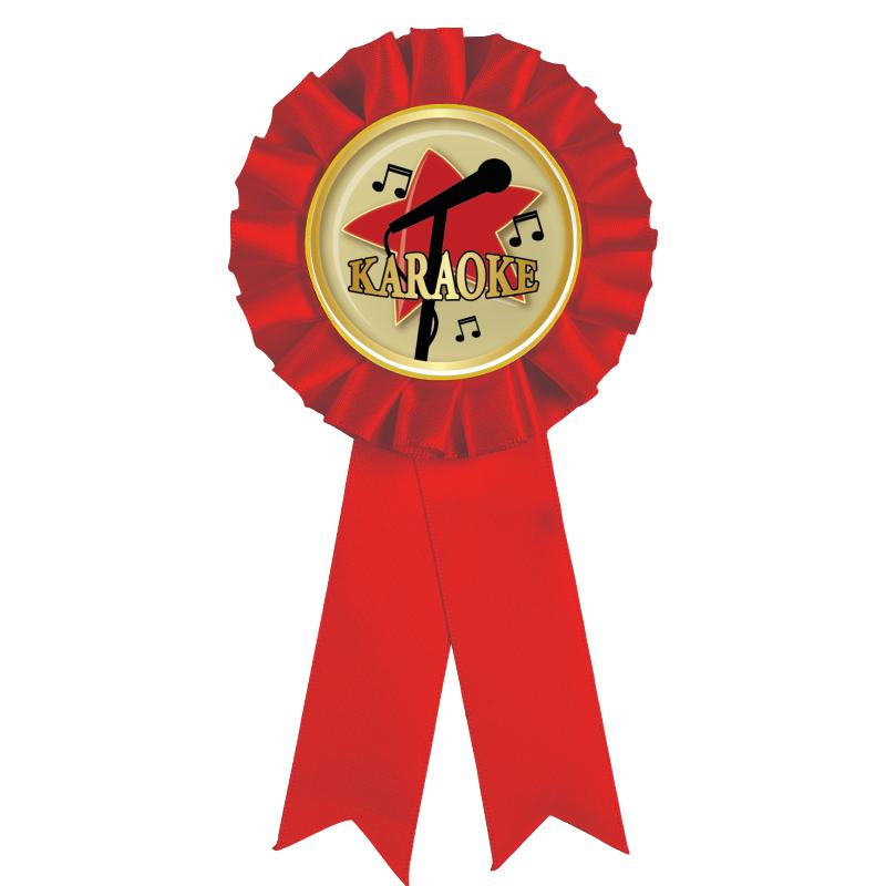 RED MYLAR ROSETTES