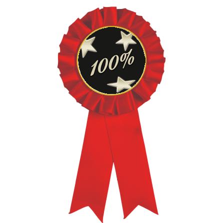 RED MYLAR ROSETTES