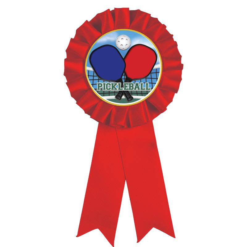 RED MYLAR ROSETTES