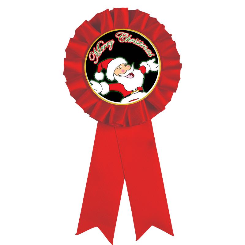 RED MYLAR ROSETTES