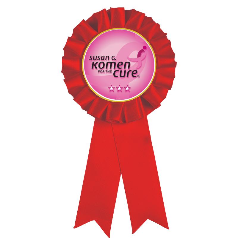 RED MYLAR ROSETTES
