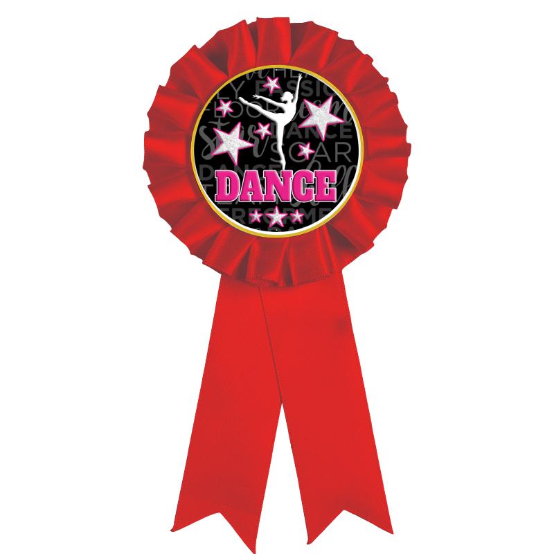 RED MYLAR ROSETTES