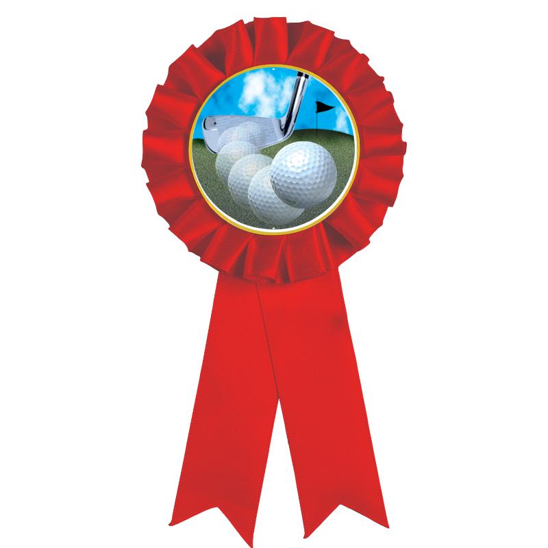 RED MYLAR ROSETTES