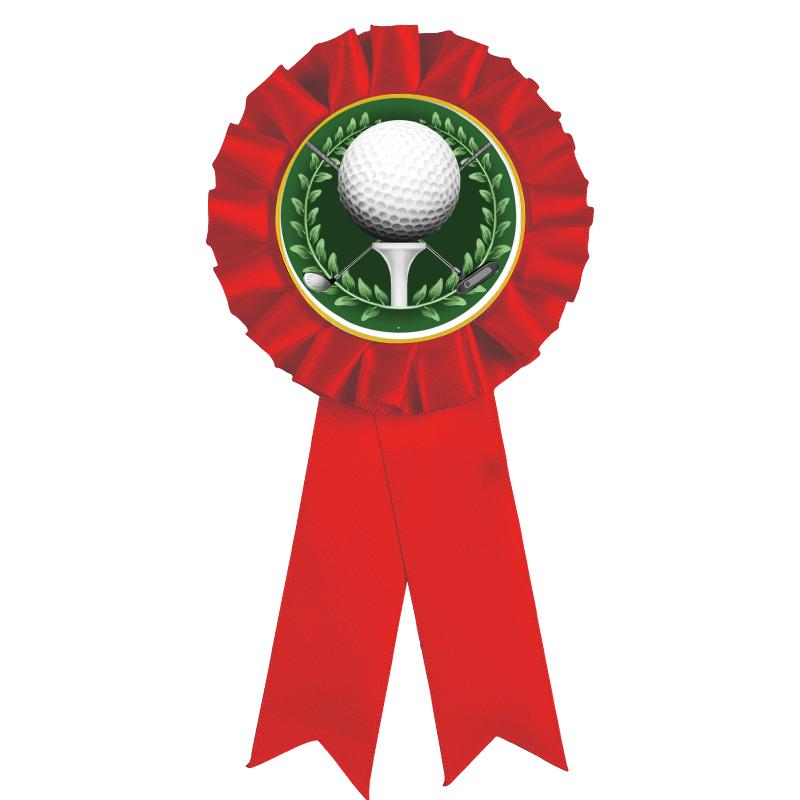 RED MYLAR ROSETTES
