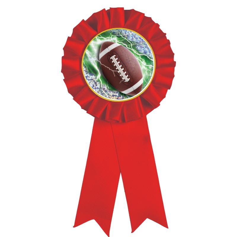 RED MYLAR ROSETTES