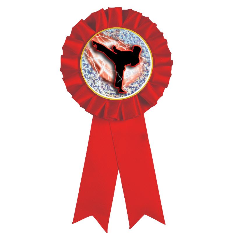 RED MYLAR ROSETTES