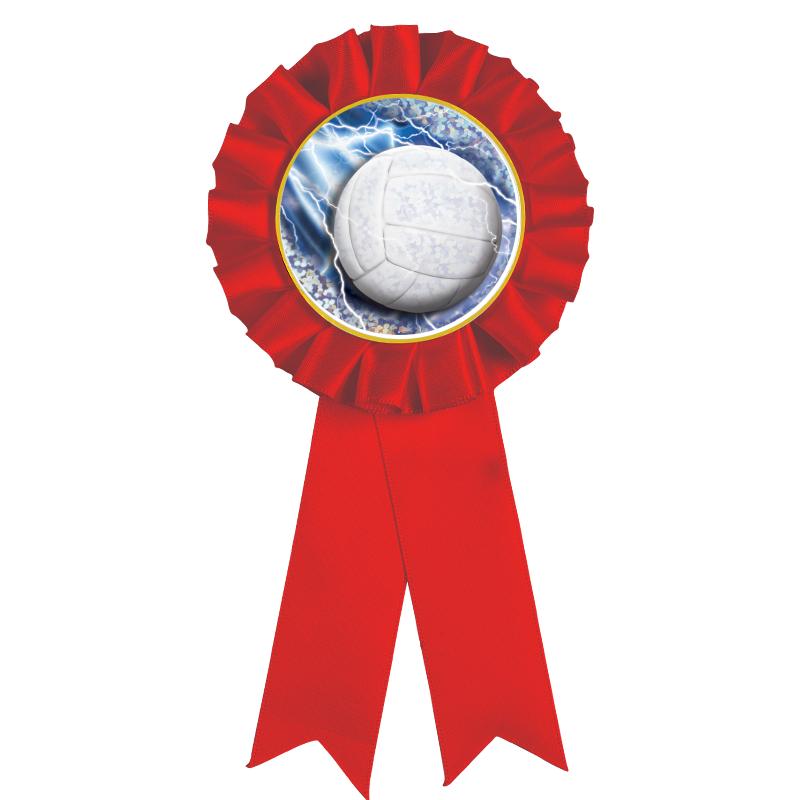 RED MYLAR ROSETTES