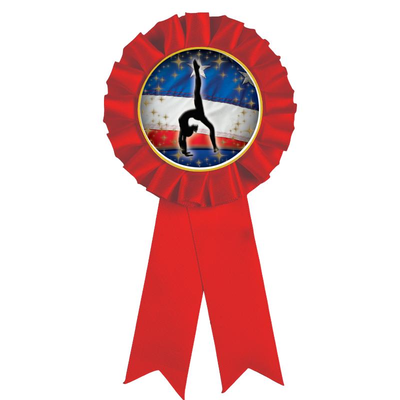 RED MYLAR ROSETTES