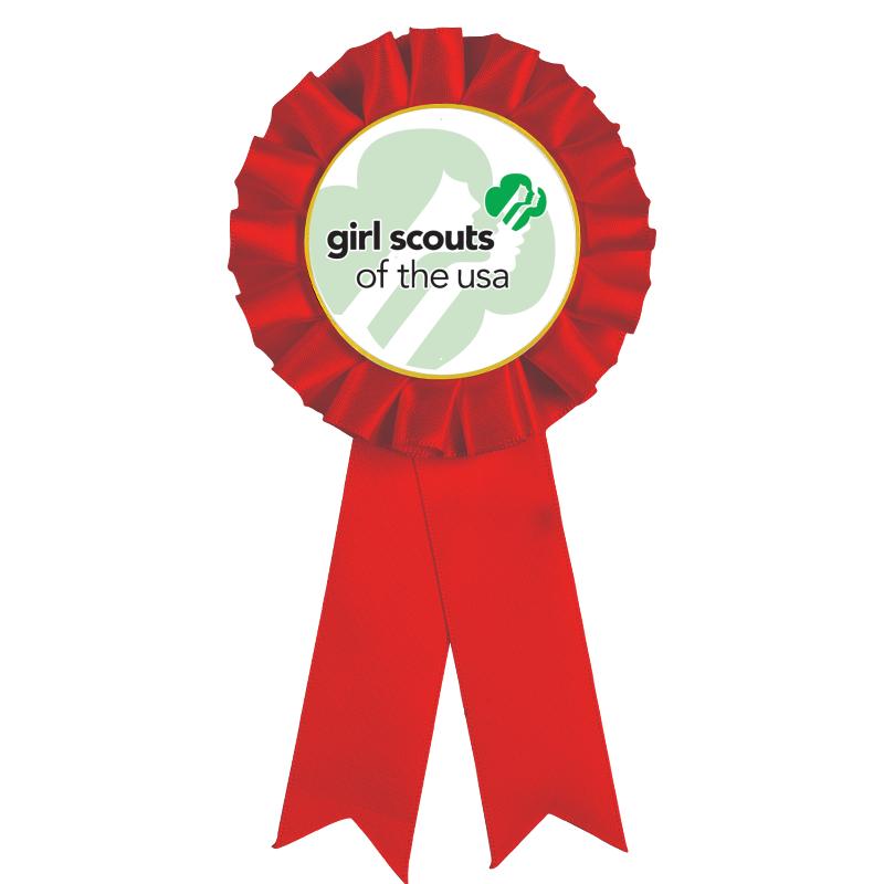 RED MYLAR ROSETTES