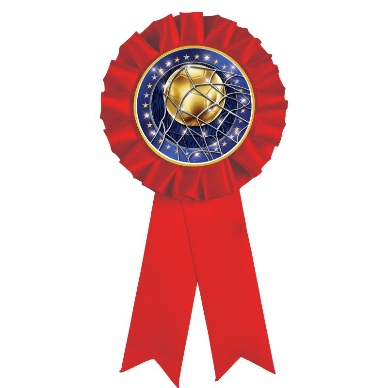 RED MYLAR ROSETTES