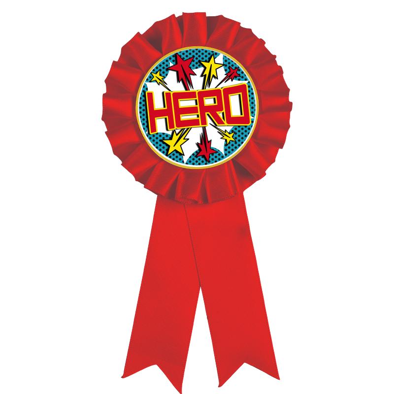 RED MYLAR ROSETTES