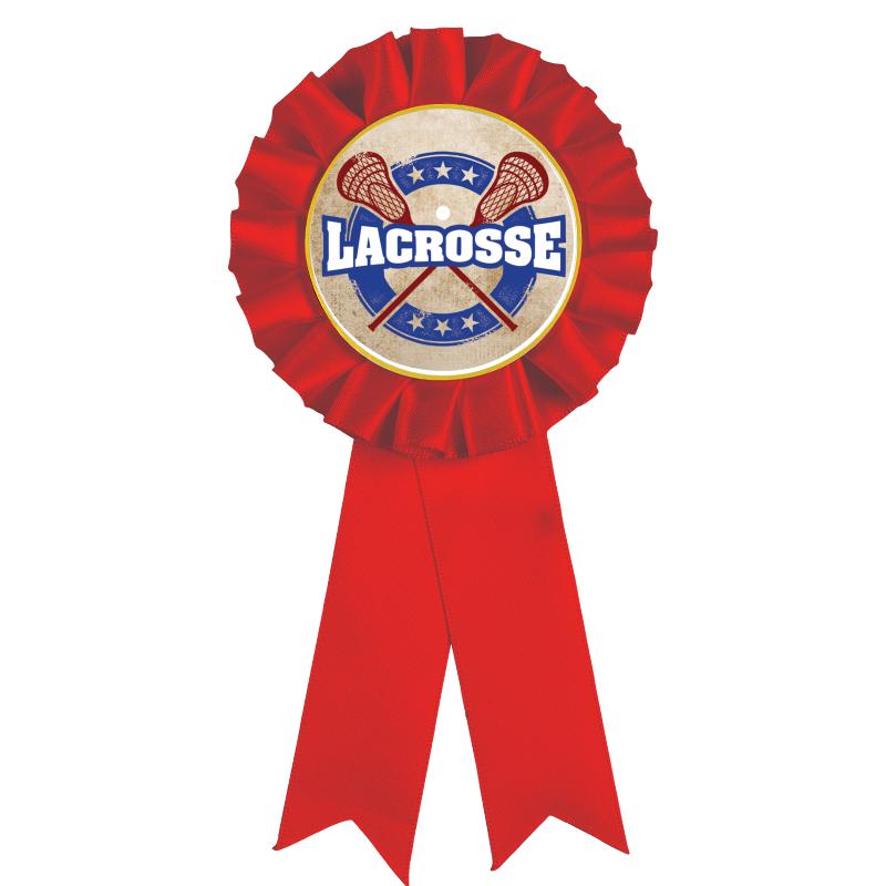 RED MYLAR ROSETTES