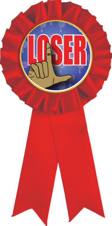 Red Rosette Fantasy Baseball Ribbon