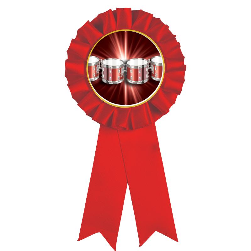 RED MYLAR ROSETTES