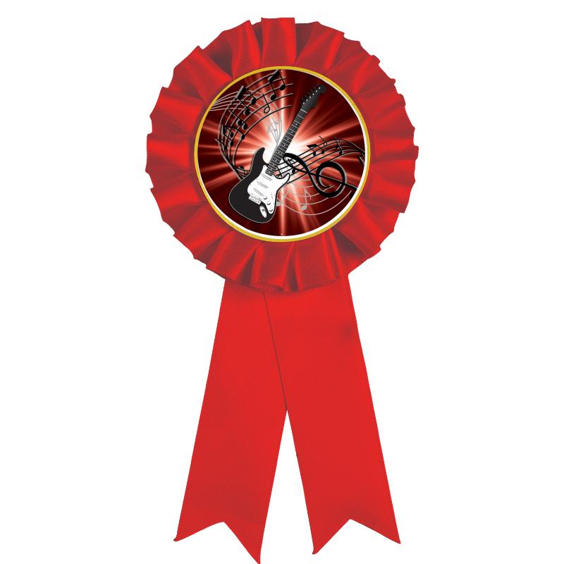 RED MYLAR ROSETTES