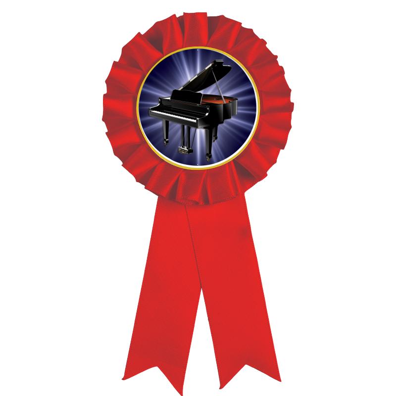 RED MYLAR ROSETTES