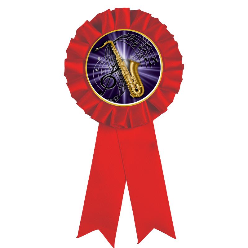 RED MYLAR ROSETTES