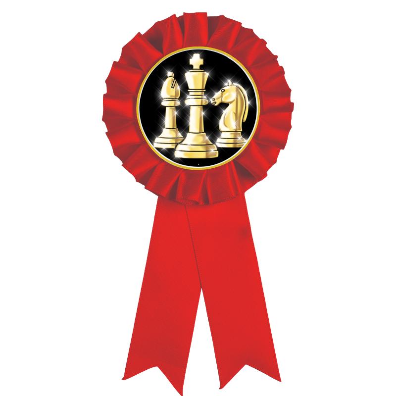 RED MYLAR ROSETTES