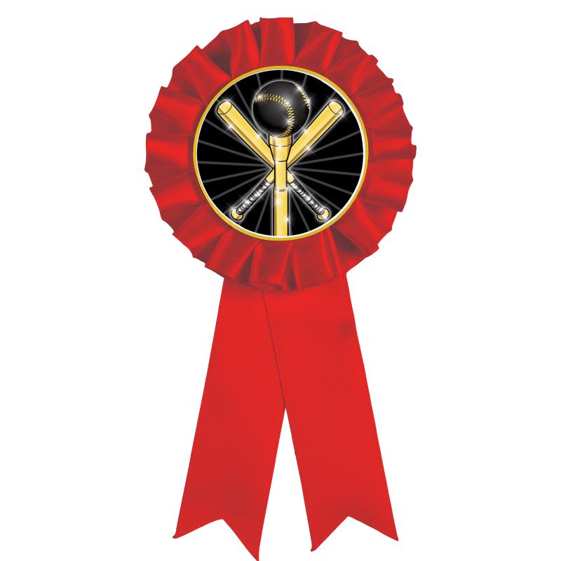 RED MYLAR ROSETTES