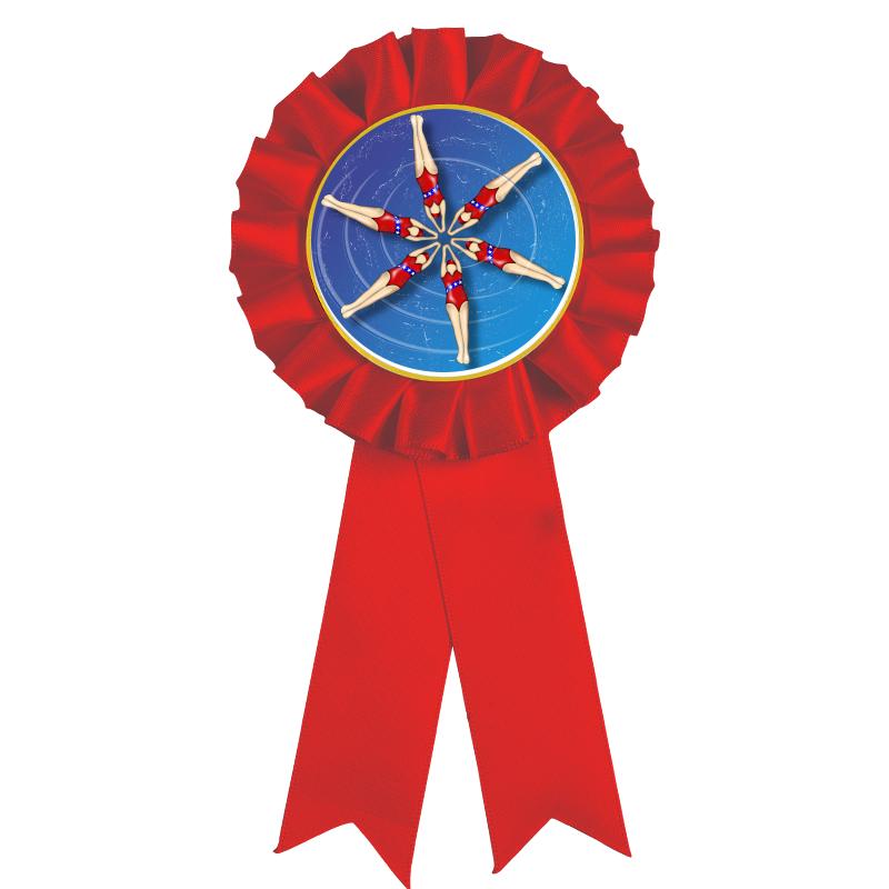 RED MYLAR ROSETTES