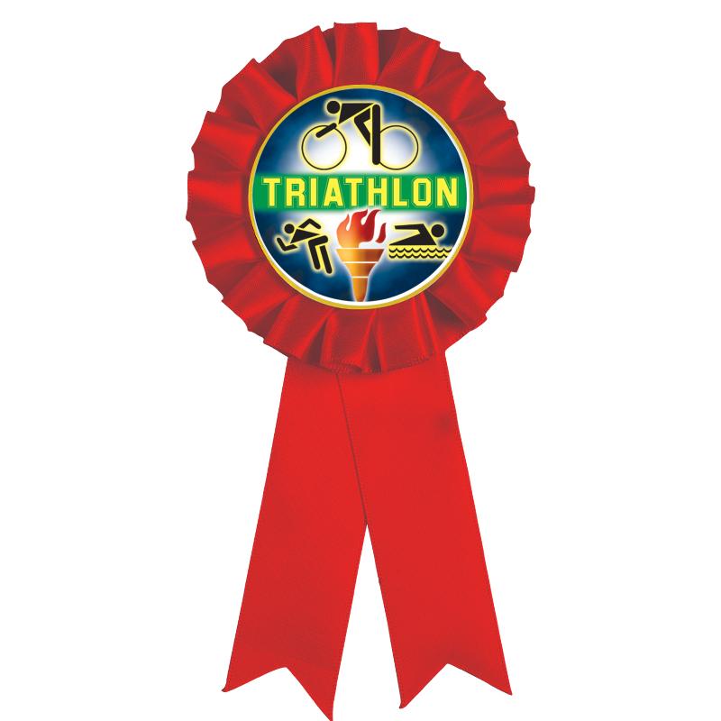 RED MYLAR ROSETTES