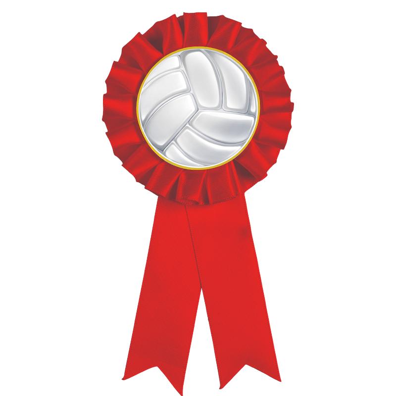 RED MYLAR ROSETTES
