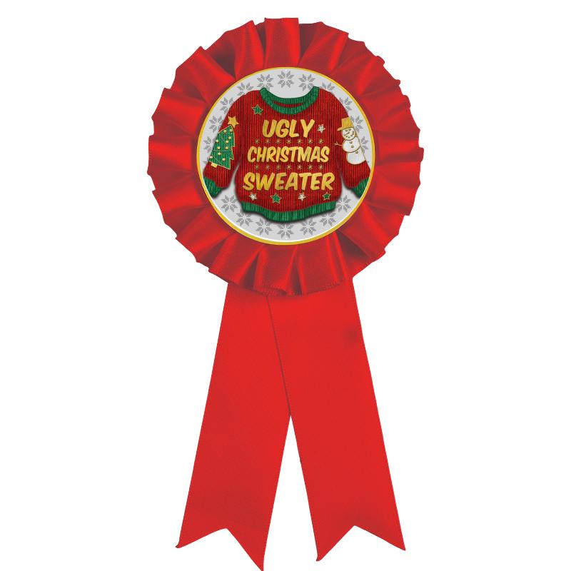 RED MYLAR ROSETTES