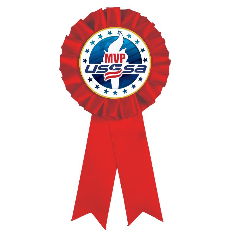 RED MYLAR ROSETTES