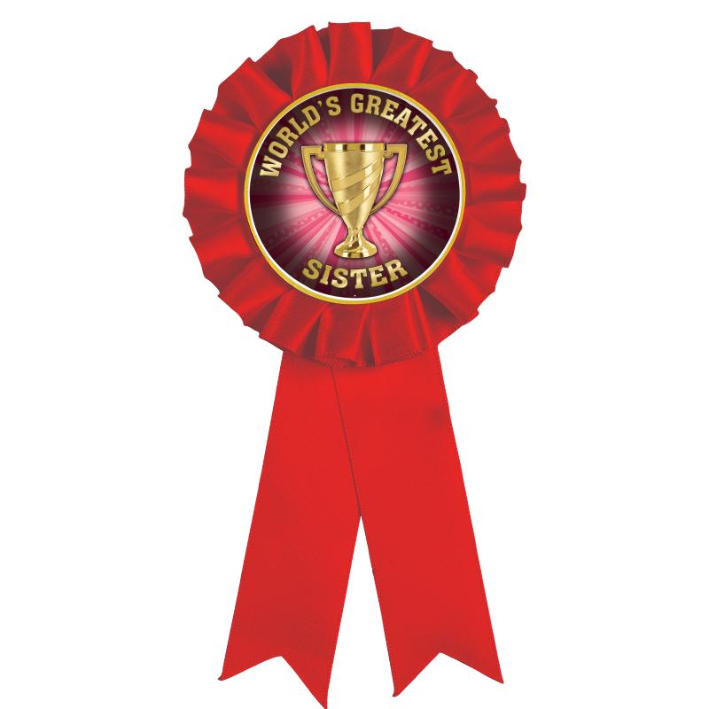 RED MYLAR ROSETTES