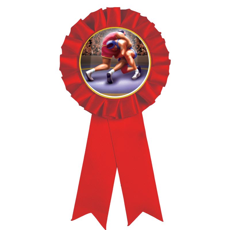 RED MYLAR ROSETTES