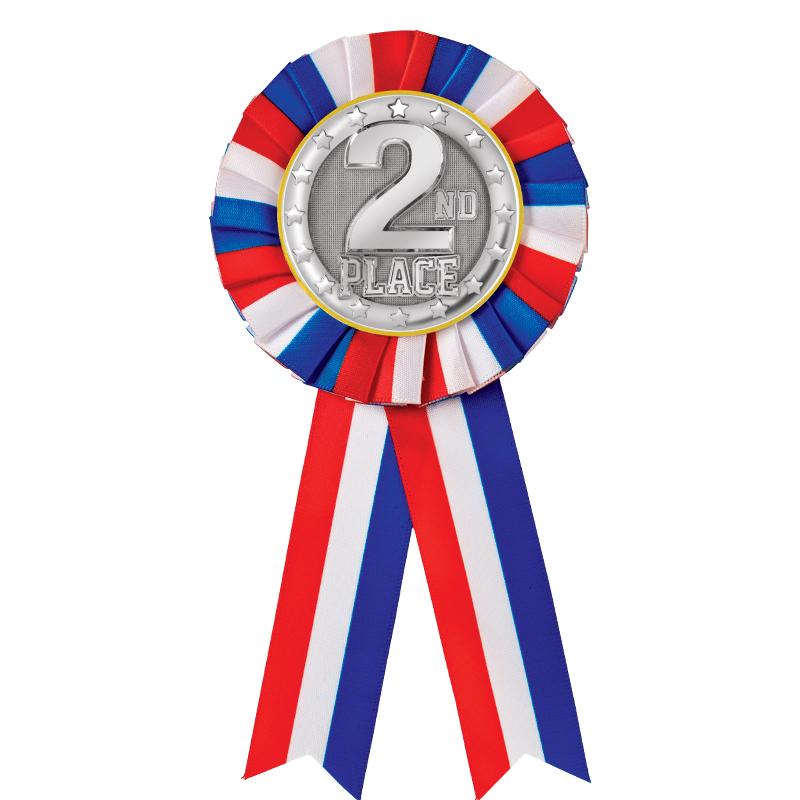 RED/WHITE/BLUE MYLAR ROSETTES