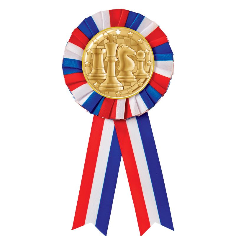 RED/WHITE/BLUE MYLAR ROSETTES