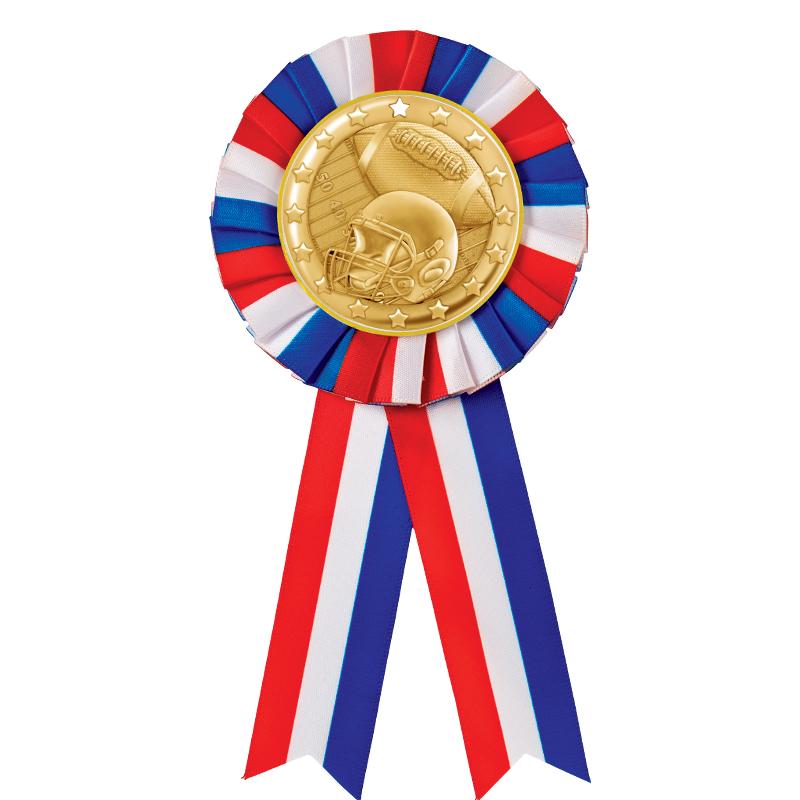 RED/WHITE/BLUE MYLAR ROSETTES
