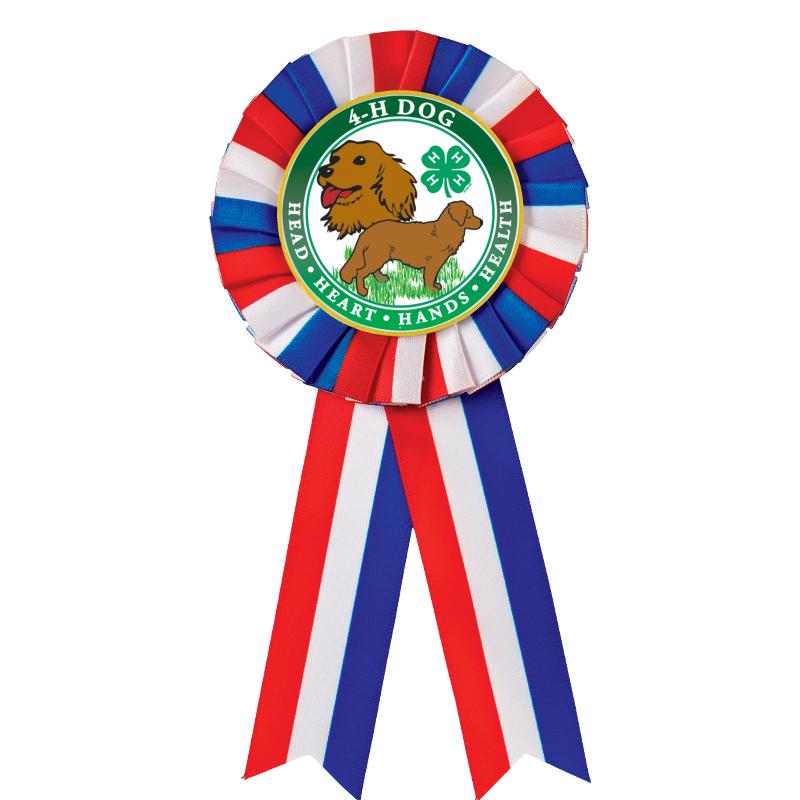 RED/WHITE/BLUE MYLAR ROSETTES