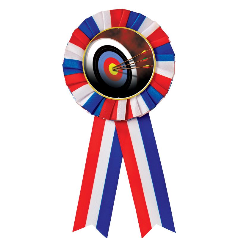 RED/WHITE/BLUE MYLAR ROSETTES