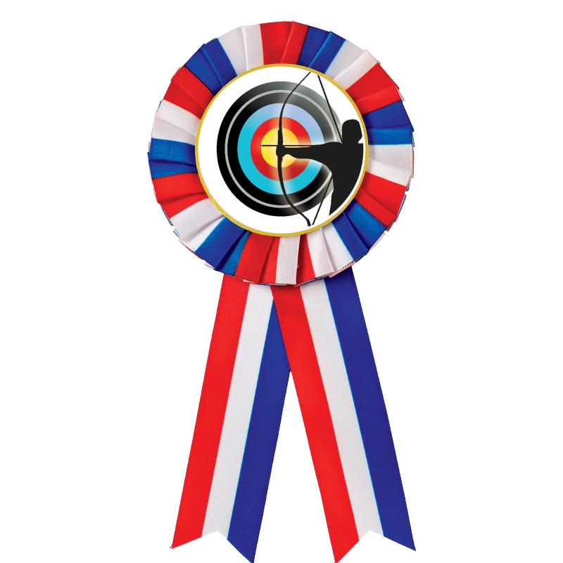 RED/WHITE/BLUE MYLAR ROSETTES