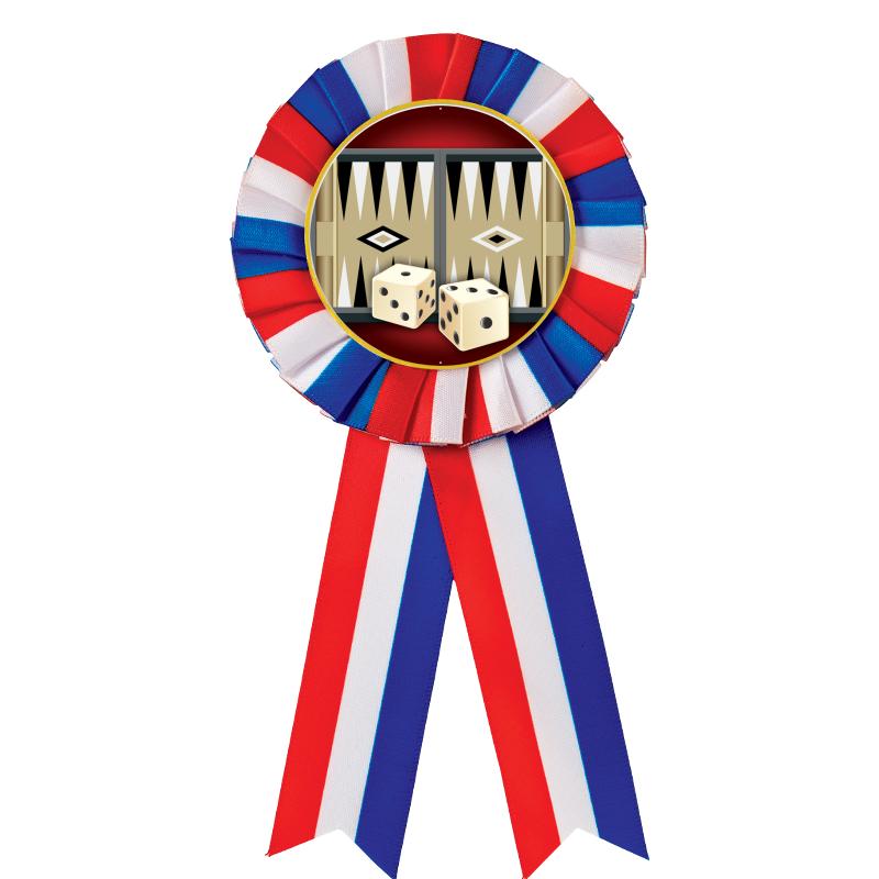 RED/WHITE/BLUE MYLAR ROSETTES
