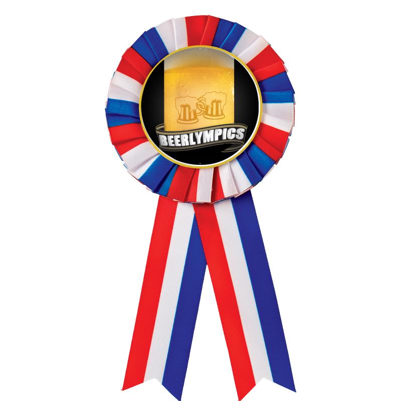 RED/WHITE/BLUE MYLAR ROSETTES