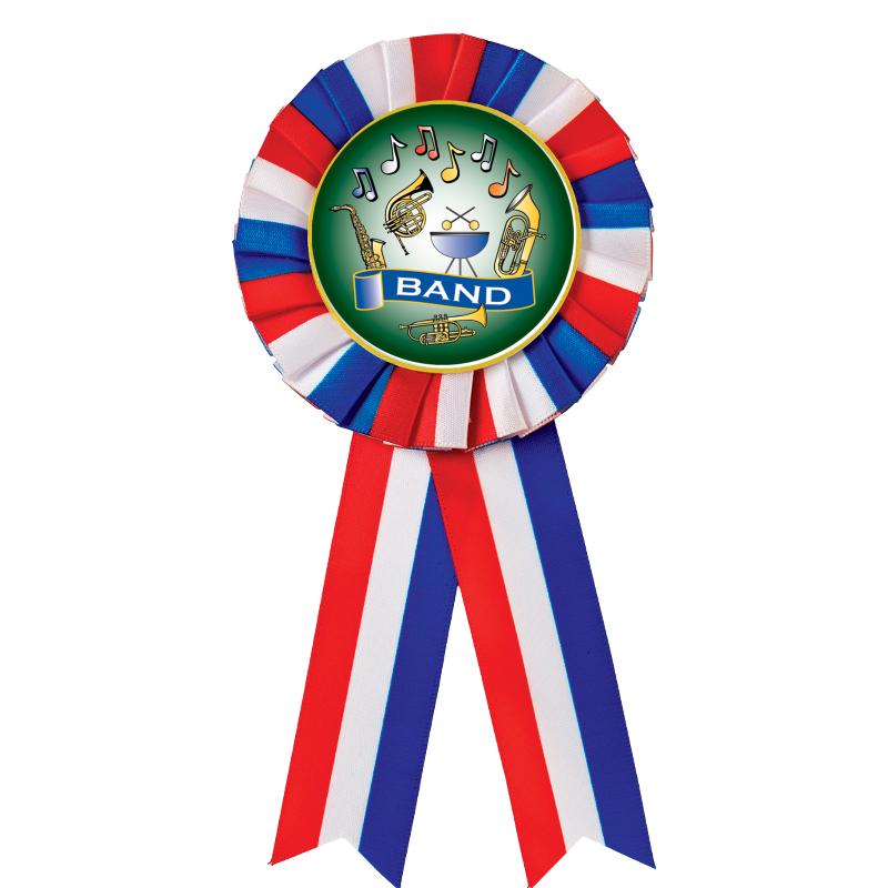 RED/WHITE/BLUE MYLAR ROSETTES